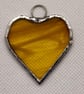 Stained glass small heart, ORANGE and YELLOW - Image 7