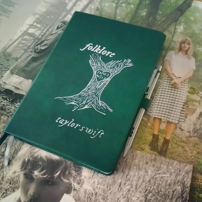 Folklore Taylor Swift inspired A5 notebook