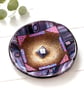 Cranberry Dichroic Glass Fused Bowl 13 x 2.5cm 065 Amethyst Purple Rim - Image 3