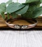 Bangle, Copper with Beaded Pattern Antiqued Finish. Size 19cms
