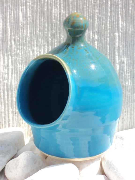 Salt Pig Medium size, handthrown with a Turquoise Glaze