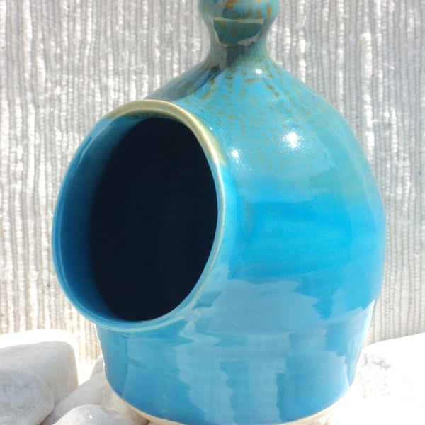 Salt Pig Medium size, handthrown with a Turquoise Glaze