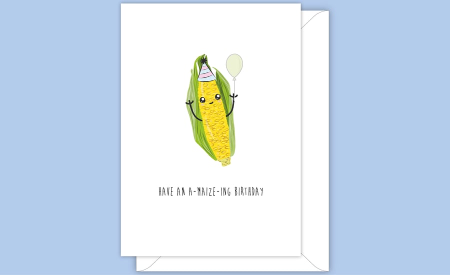 Funny Birthday Card, Happy Maize