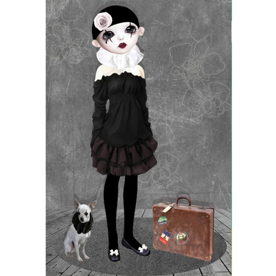 Pierrot Art Print  - "Tears Of A Clown"