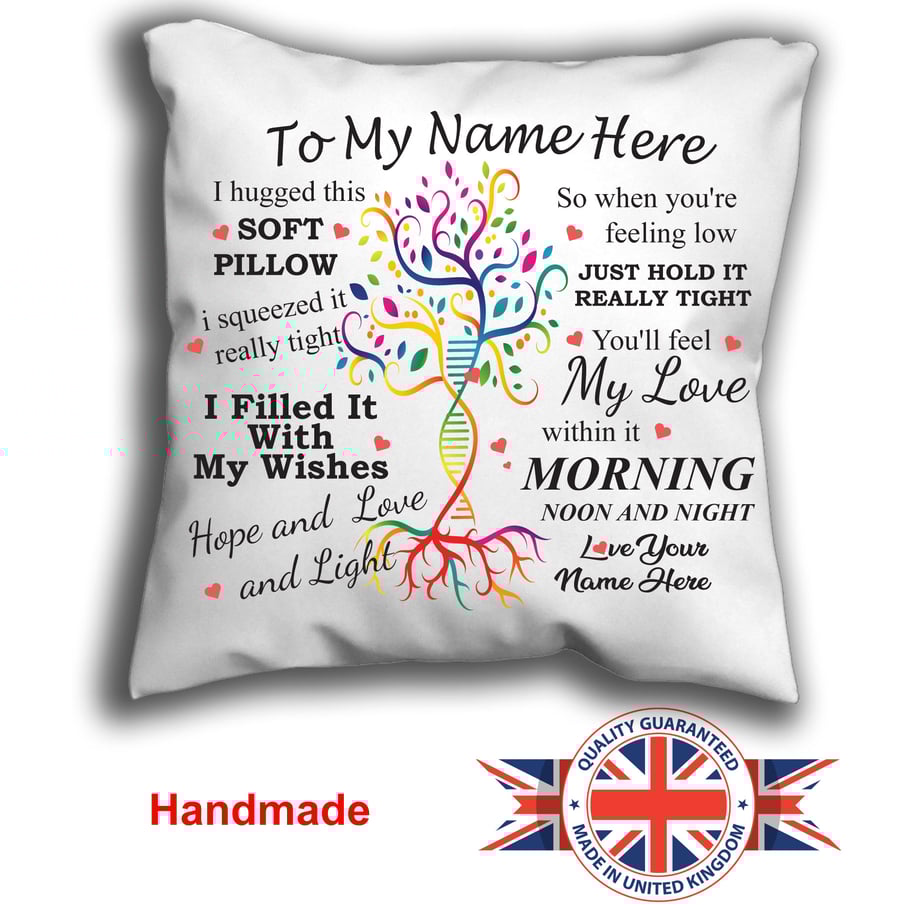 Personalised i hugged this pillow cover 