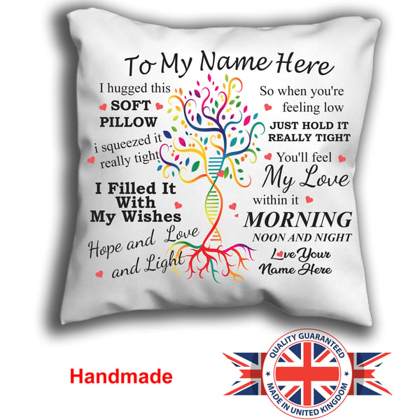 Personalised i hugged this pillow cover 