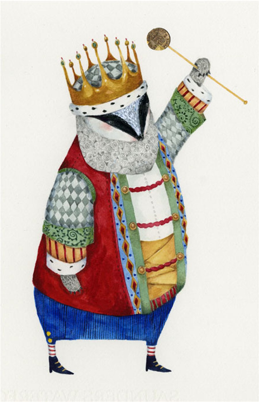 Badger Print King Badger Giclee A4 print