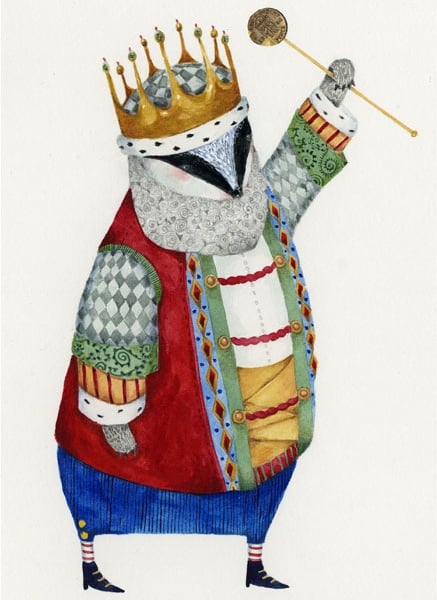 Badger Print King Badger Giclee A4 print