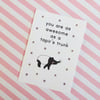 postcard - awesome tapir - a6 postcard - motivational card