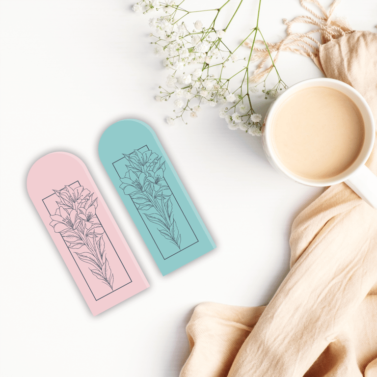 Floral Bookmark, Acrylic Bookmark, Stlylish Bookmark, Minimalistic Bookmark