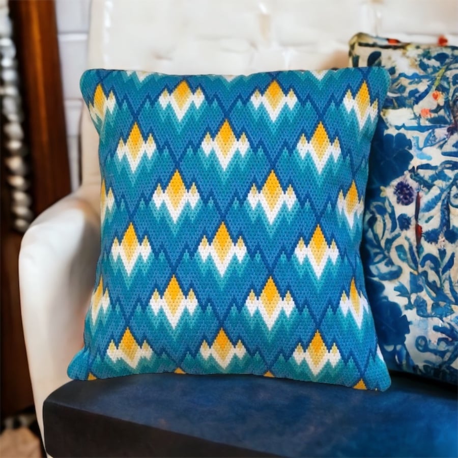 Bargello Needlepoint Cushion 