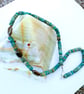 Mens Blue Quartzite & Bronzite Gemstone Beaded Necklace 18 Inch - Image 1