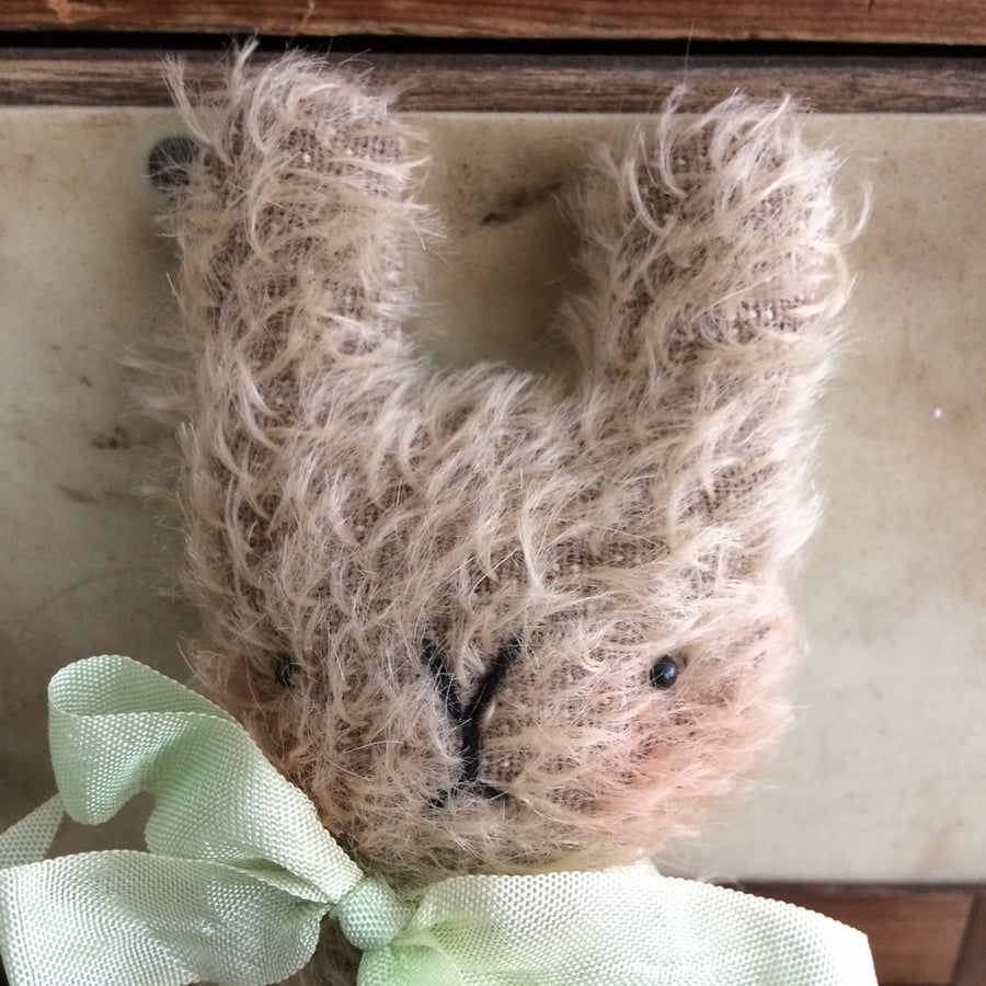 Sweet little Oswald mohair Easter bunny rabbit.