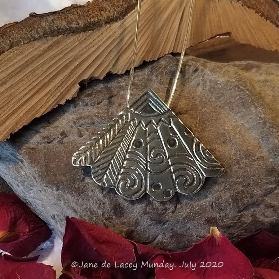 Silver Fan Pendant