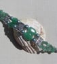 Green Aventurine & Green Shell Pearl Gemstone Beaded Bracelet "Giana" - Image 4