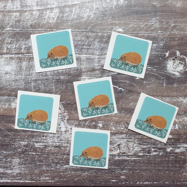 Hedgehog Envelope Stickers - Set of 6