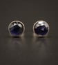 Iolite sterling silver smokey 5mm stud earrings Taurus gift - Image 2