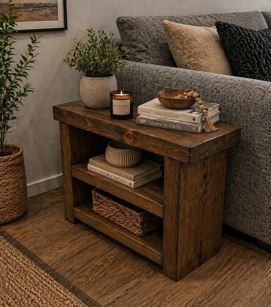 Rustic Solid Wood Side Unit