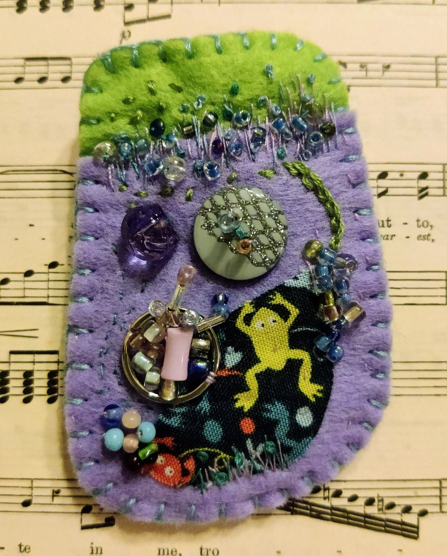 Felt Embroidered Brooch