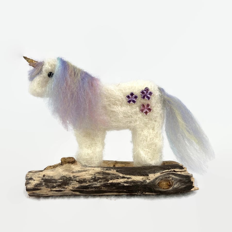 Unicorn decoration, needle felted