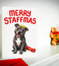 Staffy Christmas Card – Merry Staffmas – Staffordshire Bull Terrier - Image 4