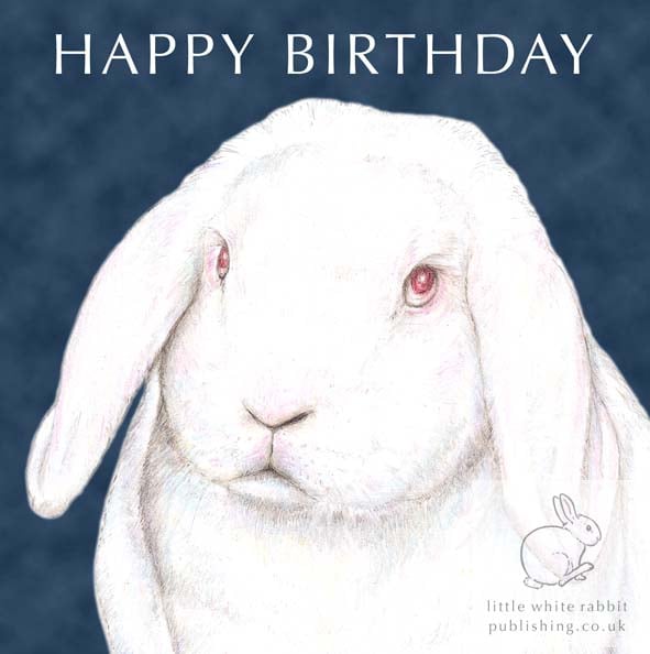 Mr C the White Rabbit - Birthday Card