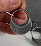 Large sterling silver round Megaluna earrings oxidised or bright finish - Image 4