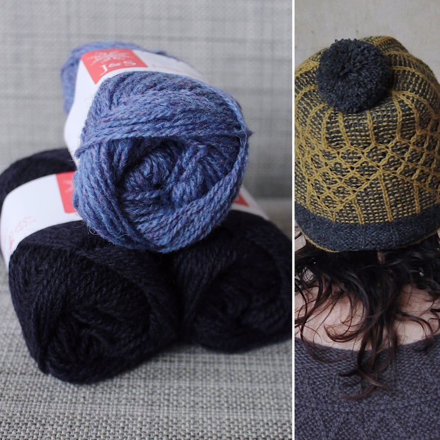 Soft-Hearted Hat Kit (Blue & Navy)