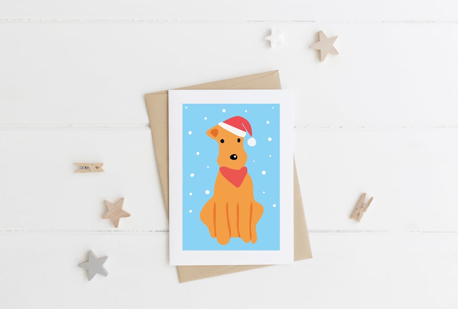 Santa Dog Christmas Card