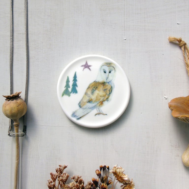Barn Owl mini wall plate 
