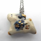Ceramic Bunny Charm Necklace      (SKU LB14.3)