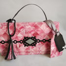 Pinky-Red Diamond and Black Handbag Style Gift Box 