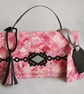 Pinky-Red Diamond and Black Handbag Style Gift Box 