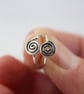 Silver Sleeper Hoops with Spiral Detail - Image 3