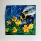 Impressionist Bee Wool Painting 