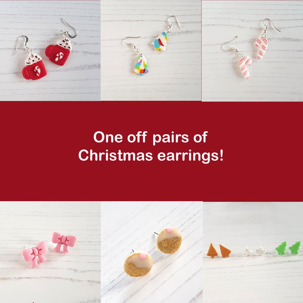 Christmas themed earrings CHOOSE YOUR STYLE one of each available