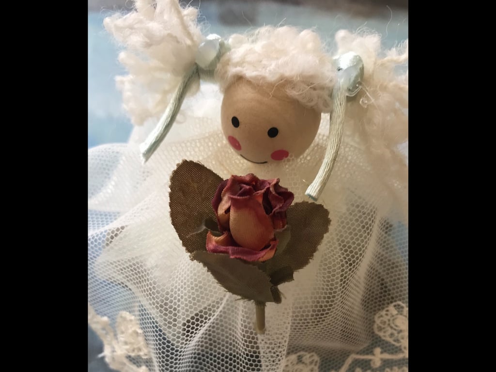 Set of three lavender dolls