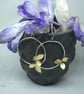 Eco Silver Hydrangea Hoop Earrings - Image 1