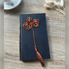 Tatted lace maple leaf bookmark