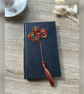 Tatted lace maple leaf bookmark