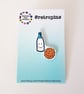 Retropins - Kawaii Milk and Cookie shrink plastic pin - Image 1