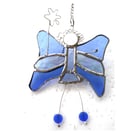 Fairy Angel Suncatcher Stained Glass Blue 028