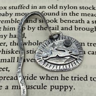 Sterling Silver Hare Bookmark with Moonstone