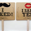 'I asked & I Said Yes!' photo prop signs