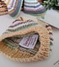 Designer Baby Pure Merino Wool Hand Knitt Booties & Hat Gift Set 0-3 months size - Image 4