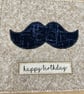 Moustache appliqué birthday card - Image 5
