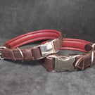 Padded Leather Dog Collar, Hand Stiched, Quick Release