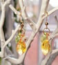 Dark yellow lemon dangle earrings  - Image 1