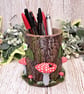 Woodland Mushroom Pen Holder - Pencil Pot for Cottagecore Lovers  - Image 1