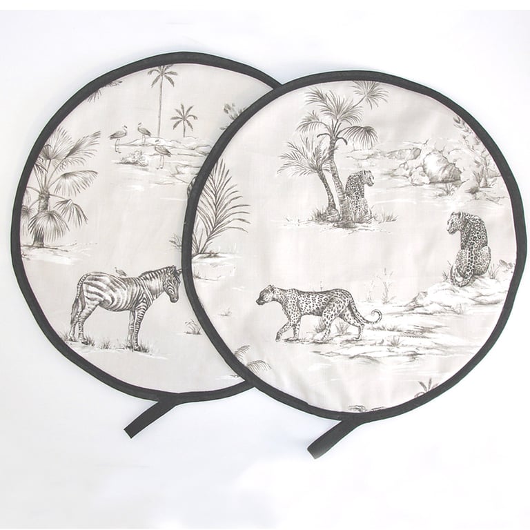 Aga Hob Lid Mats Leopard Zebra Pads Covers Surface Savers Grey Safari